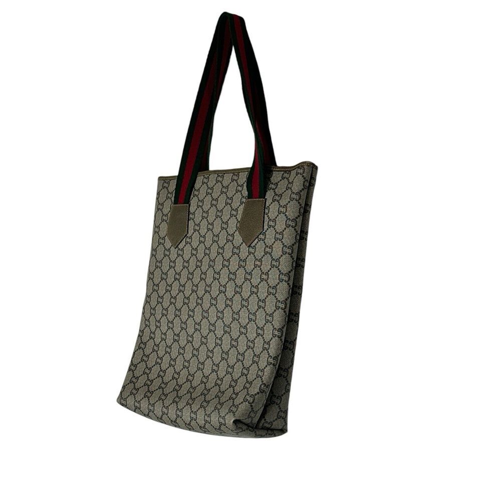 Authentic Gucci GG Plus Mini Beige‎ Sherry Line Tote Bag SKS5618 - Picture 5 of 14
